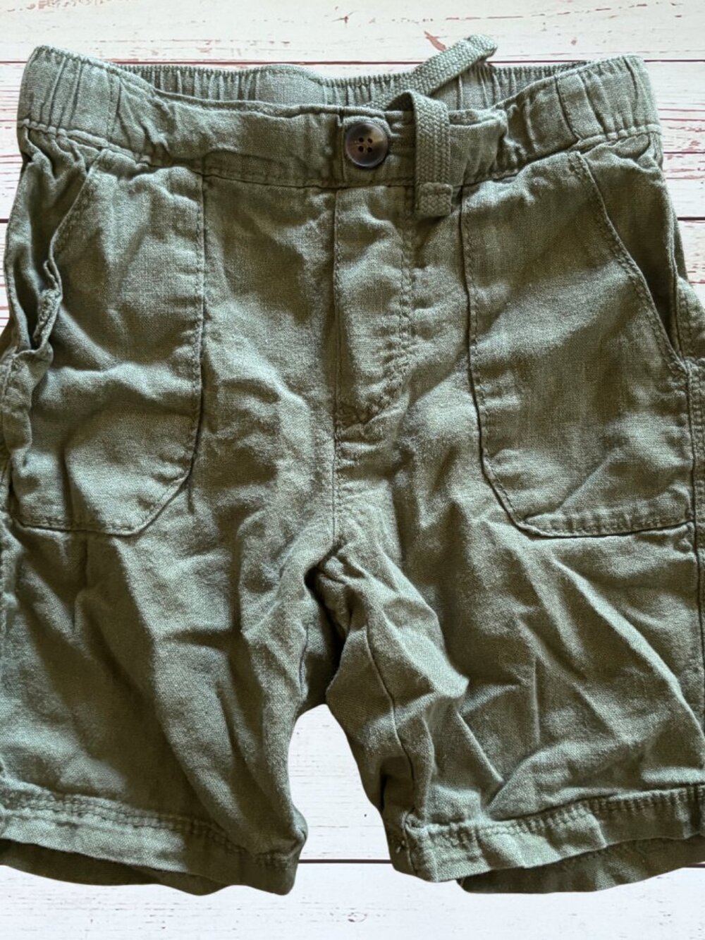 Old Navy Boys 5T Green Cargo Shorts